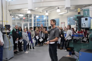 Steve LaPointe, Director of Advanced Manufacturing, giving a tour of QVCC's Advanced Manufacturing Center.