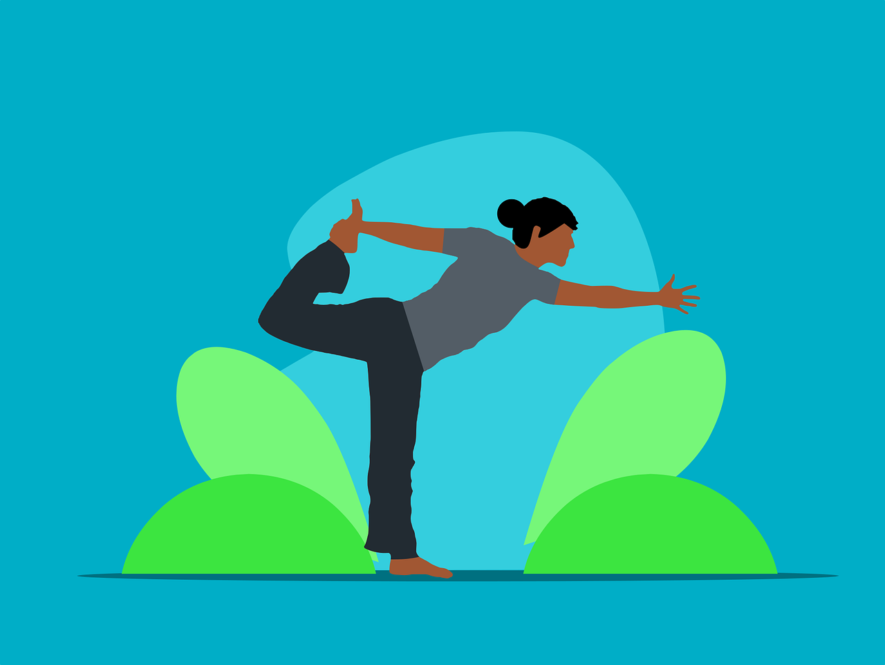 man doing yoga pose